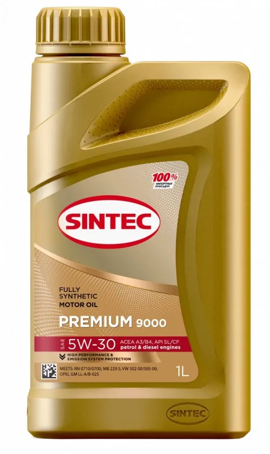 Масло Моторное Синтетическое SINTEC PREMIUM 5W30 A3/B4 1л  арт.УТ000075862